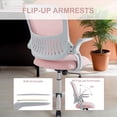 thumbnail image 5 of Ergonomic High-Back Mesh Office Chair - Breathable Waist and Back Support Computer Chair with Adjustable Armrests, Height Adjustment, and 360° Swivel Base(Pink), 5 of 8