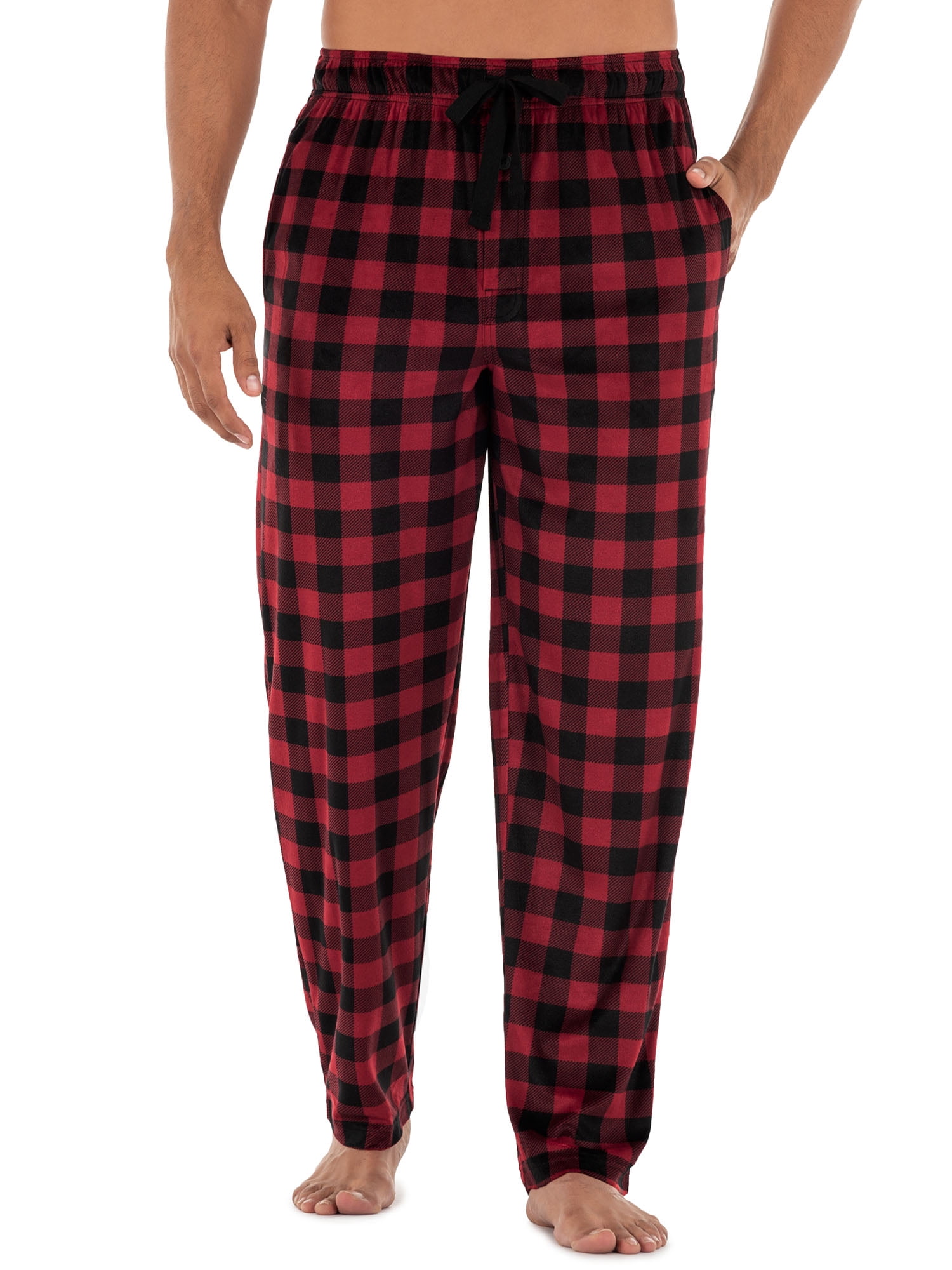 Van Heusen Sleepwear Men's Black/Grey Plaid Flannel Pajama Pants Choose Size 