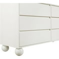 thumbnail image 4 of Meridian Furniture Kent Cream Solid Ash Wood Dresser, 4 of 11