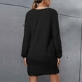 thumbnail image 5 of Sentmoon Dress for Wedding Guest Long Sleeve Crew Neck Cocktail Dresses for Women Warm Solid Color Loose Breathable Plus Size Hawaiian Dresses for Women Trendy for City Sightseeing in Fall L, 5 of 9