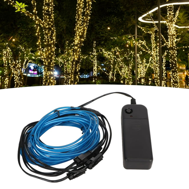 Neon Light Wire, Energy Saving EL Wire Blue Decorative Noise Reduction for Car for Christmas Party