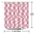 thumbnail image 3 of VOTRUDI Romantic Heart Shower Curtain Set - Waterproof 4-Piece Bathroom Set with Floor Mat, Valentine's Day Theme, Roses Design for Couples,71x71in, 3 of 9