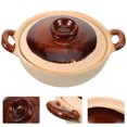 thumbnail image 4 of MOVTOTOP Clay Cooking Pot Stew Pot Kitchen Soup Pot Home Clay Casserole For Simmering 500ml, 4 of 7