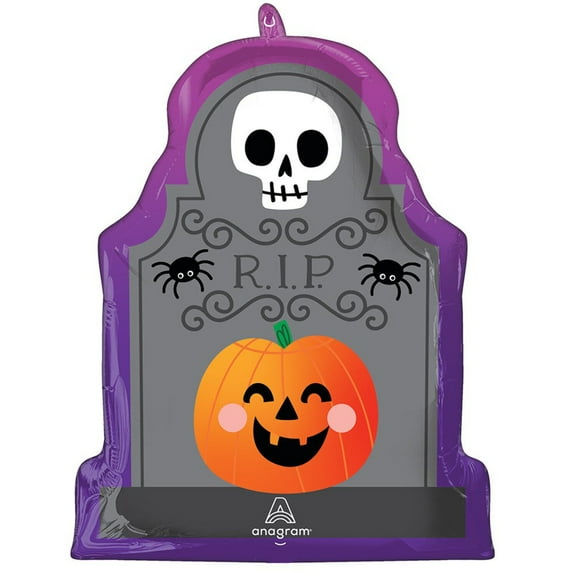 18 inch Fun & Spooky Tombstone Foil Mylar Balloon - Party Supplies Decorations