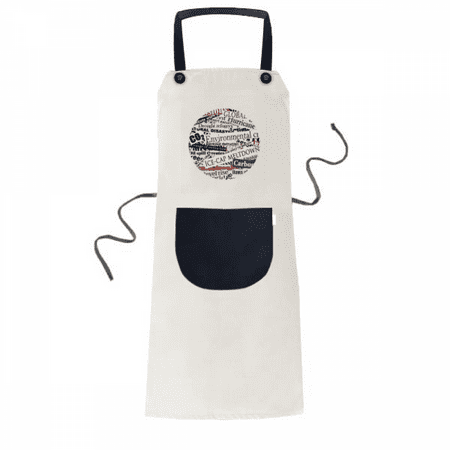 

Magazine Veins Pattern Background Apron Adjustable Bib Cotton Linen BBQ Kitchen Pocket Pinafore