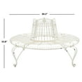 thumbnail image 6 of SAFAVIEH Ally Darling Outdoor Patio Wrought Iron Tree Bench, Antique White, 6 of 9