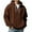 Brown, variant on Telankuip Mens Waffle Quarter Zipper Hoodies Soft Cozy Solid Color Loose Hooded Sweatshirts Long Sleeve Drop Shoulder Oversized Drawstring Pullover Tops with Pockets Sky Blue XS