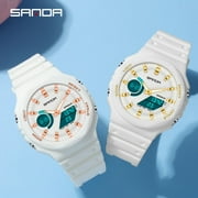 SANDA 2022 New Casual Women's Watches Fashion Luxury Digital Quartz Watch for Female Clock 5ATM Waterproof Relogio Feminino 6016