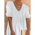 thumbnail image 3 of Vestido blanco informal de verano de encaje para mujer - Color liso, para discotecas/fiestas - Tallas S-XXXL, 3 of 7