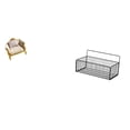 thumbnail image 1 of Modelo De Sofá De Madera En Miniatura Y Estantes Flotantes, Cesta De Almacenamiento De Alambre Para Casa De Muñecas, Juguetes De Bricolaje, Escena De Vida Y Organizador De Cocina De Baño., 1 of 8