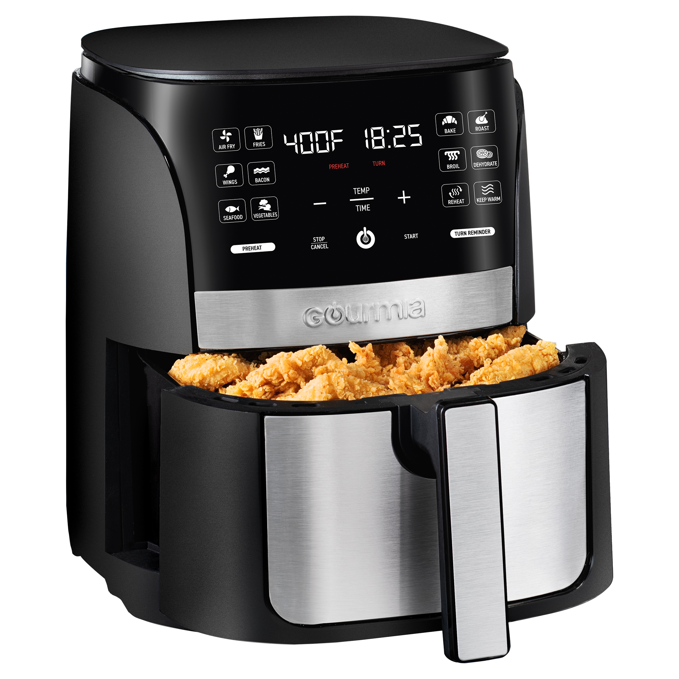 Gourmia 6 Qt Digital Air Fryer with Guided Cooking and 12 One-Touch Cooking Functions, 13.58 H, New - image 6 of 9