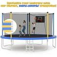 thumbnail image 4 of 14FT Recreational Trampoline with Enclosure Net and Ladder, SEGMART Outdoor Trampoline with Basketball Hoop, Backyard Trampoline, Heavy Duty Round Trampoline for Kids and Adults, 4 of 9