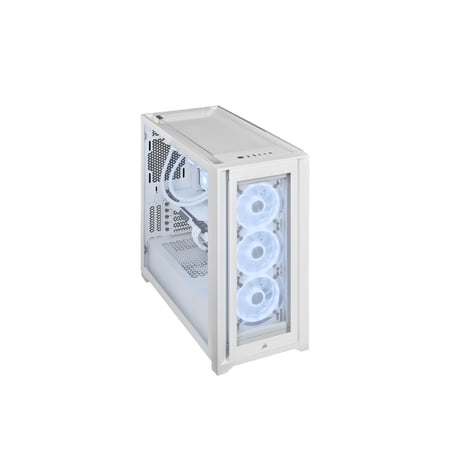 中古未使用品 PCケース CORSAIR iCUE 5000X RGB QL True White CS8342 CC-9011233-WW ミッドタワー ATX ケース