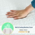 thumbnail image 2 of Litake Memory Foam Egg Crate Mattress Topper with Zippered Bamboo Cover Cloud-Like Soft Twin, 2 of 8