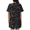 thumbnail image 3 of Bingfone Lavender Flowers Print Pajamas Sets for Women Soft Short-Sleeved Pjs with Lounge Shorts Two Piece Sleepwear, 3 of 8