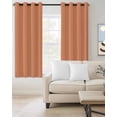 thumbnail image 2 of Pure Tangerine Blackout Curtains 90 Inches Long for Bedroom, Simple Solid Color Thermal Insulated Room Darkening Black Out Window Curtain Panels Grommet Drapes for Living Room, 2 of 8