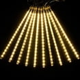 thumbnail image 1 of Luz LED de lluvia de meteoritos para exteriores, luz solar colorida para colgar en el árbol, luz de vacaciones, luz decorativa para patio, tubo de meteorito impermeable, 1 of 4