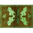 thumbnail image 1 of Ahgly Company Indoor Rectangle Animal Green Traditional Area Rugs, 7' x 10', 1 of 1