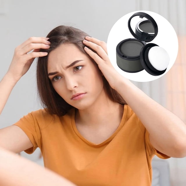 Forehead Hairline Shadow Powder Filler Achieve Hairline Definition Shea Conditioner Leave in Day after Brush Dry Shampoo