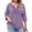 Light Purple, variant on Fantaslook 3/4 Sleeve Womens Plus Size Tops V Neck Lace Blouses Casual Tunic Shirts L-5XL