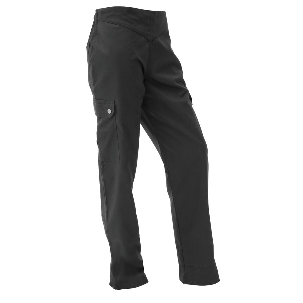 Chef Revival Women's Baggy Cargo Chef Pants Black Poly Cotton - Extra ...