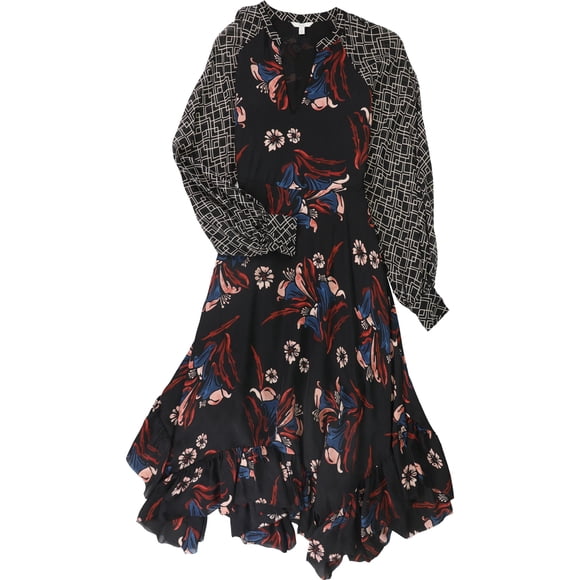 Joie Womens Morley Silk Pañuelo Slip Vestido, Negro, 6