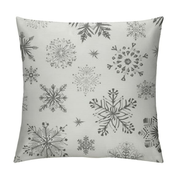 ARISTURING   Christmas Throw Pillow Covers,Decorative Snowflake Hello Winter Let it Snow Buffalo Plaid Xmas Christmas Pillow Shams Cases Slipcovers for Couch Sofa