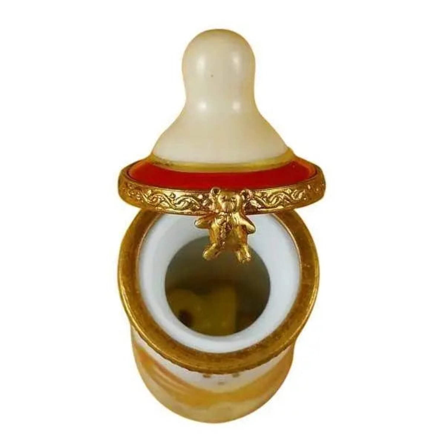 Baby Bottle My First Christmas Limoges Box Keepsake Limoges Box Porcelain Figurine
