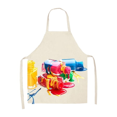 Fiocias Nail Art Apron Artists Painting Apron Colorful Multipurpose Manicurist Apron for Style A