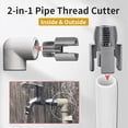 thumbnail image 3 of Integrated Internal & External Pipe Threading Tool, Pipe Thread Cutting Tool, Electric Drill Compatible PVC Pipe Threader Kit, Pipes Thread Maker Tooll for Cutting & Pipe (2Sets*1/2"), 3 of 10