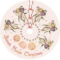 thumbnail image 3 of Starfish Seashell Conch Christmas Tree Skirt Beach House Christmas Tree Skirt Gorgeous Ocean Theme Xmas Tree Decoration Skirt 36" inch Pink, 3 of 3