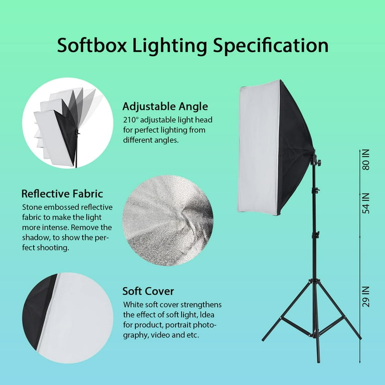 Huloretions Photography Lighting Kit with ftx 10ft Backlight