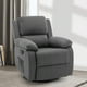 thumbnail image 1 of Korser Sillón Reclinable Giratorio 360°Adultos,Mecedora Pequeña Para Espacios Reducidos,Lino,Gris, 1 of 6