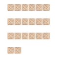 thumbnail image 1 of Paquete de 20 Apliques de Madera Tallada, Calcomanía de Talla Cuadrada, Sin Pintar, Puerta de Flores, Armario, Decoración de Muebles, 3,94X3,94 Pulgadas, 1 of 5