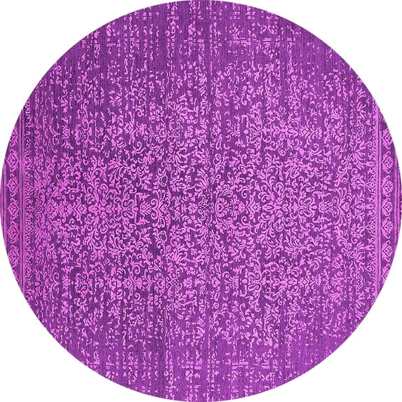 Ahgly Company Indoor Round Oriental Pink Industrial Area Rugs, 8' Round