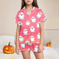 thumbnail image 2 of 4-5 Years Tween Girls Pajama Set Home Short Sleeve Shorts Pajama Set Halloween Pajamas Girls Pajamas, 2 of 6