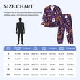 thumbnail image 4 of Naloa Halloween Sweet Candy Men’s Pajamas Set - Long Sleeve Button Down Sleep Shirt and Pajama Bottoms Sleepwear Set-Medium, 4 of 7
