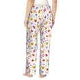 thumbnail image 3 of Xecao Cartoon Birds & Flowers Women's Straight Lounge Pajama Pants: The Epitome of Relaxed Sleepwear, 3 of 9