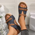 thumbnail image 3 of Dakaela Cork Wedges Platform Slides Women's Thick Sole Non Slip Summer Sandals with Double Buckles, 3 of 7
