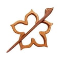 thumbnail image 1 of Fiudx Broche de Madera con Forma de Animal, Prendedor de Wombat Artesanal, Accesorio Ligero para Chal, Diseño Ecológico, Regalo para Celebraciones Navideñas, 7,6 Cm, 1 of 2