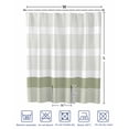 thumbnail image 4 of Split Shower Curtain for Transfer Bench, Sage Green Stripe Fabric Shower Curtains for Bathroom, Modern Rustic Horizontal Green Striped Tub Sliding Transfer Bench Waterproof Bath Curtains 72"x78", 4 of 9