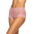 thumbnail image 2 of Felina | Signature Stretchy Lace Hi-Waisted Boyleg Panty 5-Pack (Soft Chiffon, Large), 2 of 3