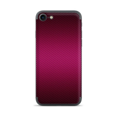 Skin for Apple iPhone 7 8 Skins Decal Vinyl Wrap Stickers Cover - Pink,black carbon fiber look