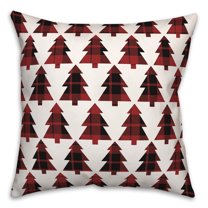 Creative Products Plaid Trees 16 x 16 Spun Poly Pillow