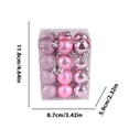 thumbnail image 4 of Xihbxyly Adornos Navideños, Bolas de Plástico con Vibrantes Colores, Adornos Brillantes para Colgar En El Árbol, Versátiles Detalles Festivos, para Fiestas En Casa y Bodas, Juego de 24 Piezas para Al, 4 of 7