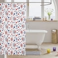 thumbnail image 3 of Manfei Dreamy Stars Shower Curtain 72Wx72L,Cute Firework Bathroom Curtain,Red Blue White, 3 of 5