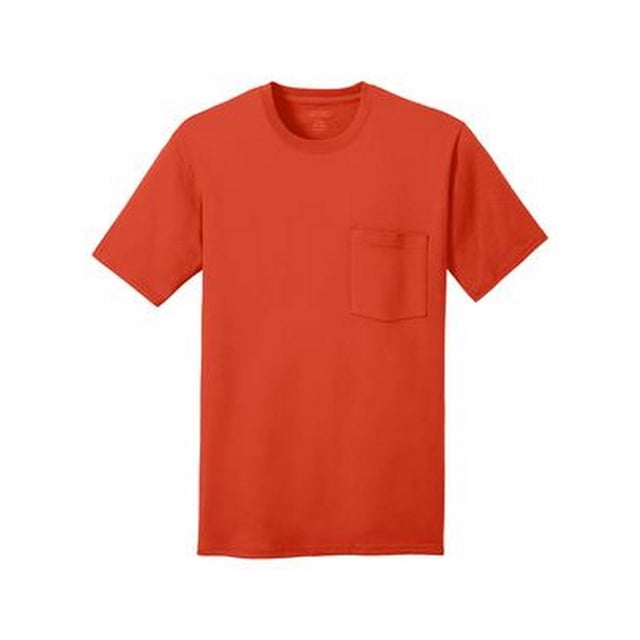 Port & Company T-Shirt à Poche 100 % Coton - Orange - Petit