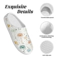 thumbnail image 5 of Fotbe Dandelion Pattern Women's Fuzzy Curly Fur Memory Foam Loafer Slippers Indoor Outdoor Slippers Winter Home Shoes-44/45, 5 of 7