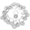 thumbnail image 1 of 20pcs Round Numbered Tags Stainless Steel Number 1-20 Tags Metal Key Tags Walkbee A B, 1 of 5