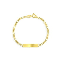 925 Sterling Silver Classic Unisex Tag ID Engravable Bracelet For Kids 5.5"